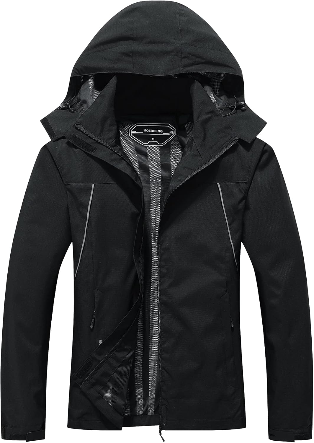 MOERDENG Chaqueta impermeable para mujer impermeable para exteriores ligera softshell para senderismo viajes