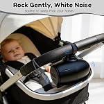 Portable Stroller Rocker Sleep Aid, Fits All Strollers and Prams,Gently Rocks Any Stroller or Pram, Rechargeable Bouncer with Adjustable Speed Black