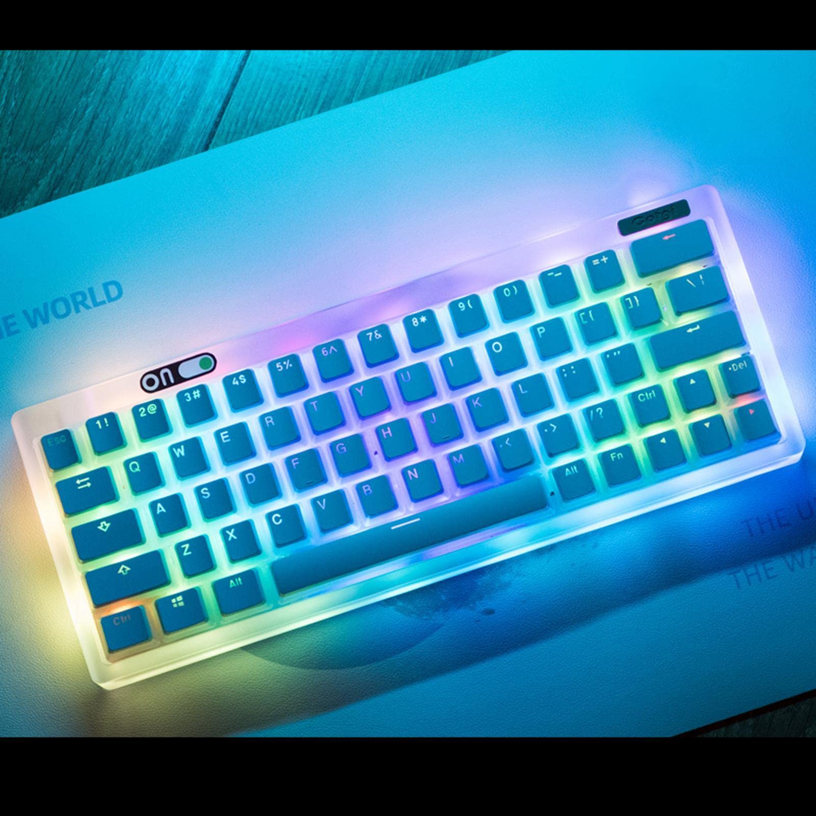Keycaps Pudding Pbt 121 Pièces Bleu