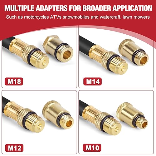 Miniatura 12 de BETOOLL HW0130 8pcs Kit de comprobador de compresión de cilindro de motor de gasolina medidor de herramienta automotriz