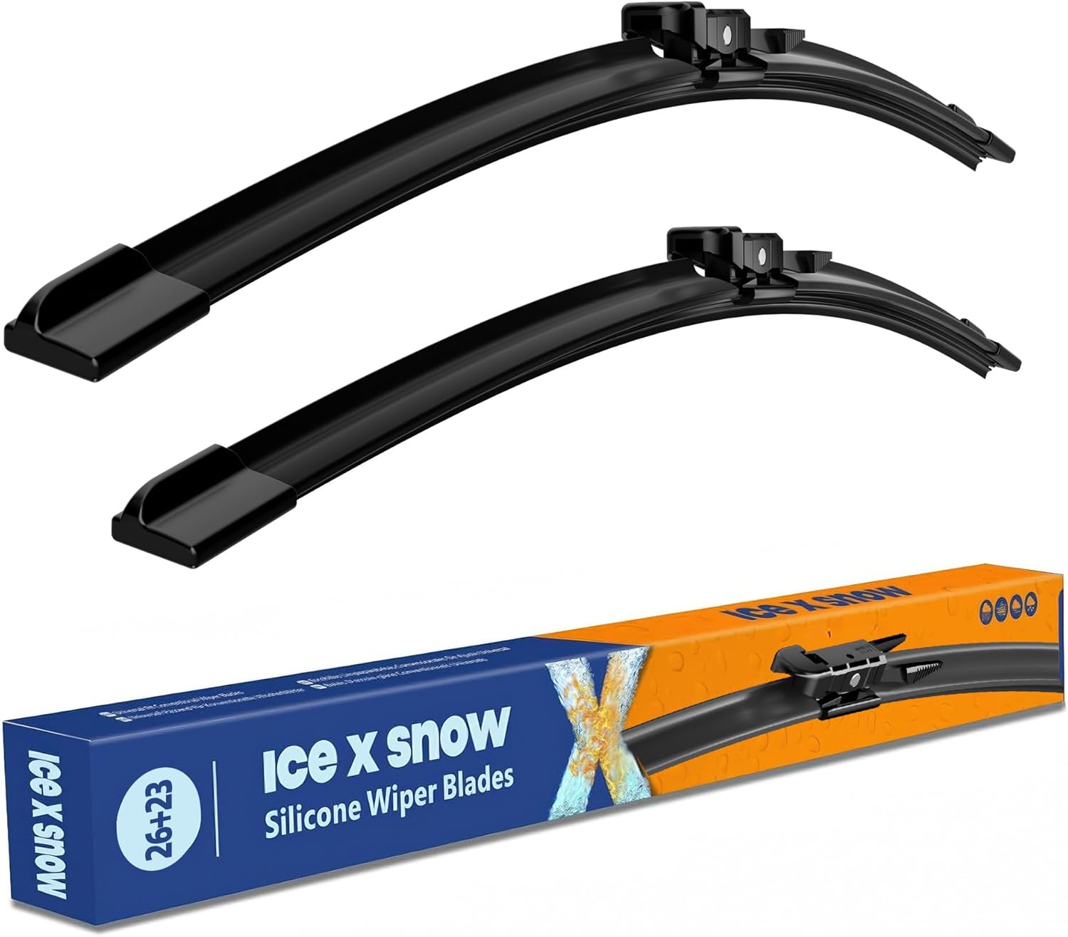 26"+23" Silicone Windshield Wiper Blades Replacement for Toyota Tundra/Toyota Sequoia 2022 2021 2020 2019-2008 Oem Quality Wiper Blades Durable and Quiet Windshield Wipers (Pack of 2)