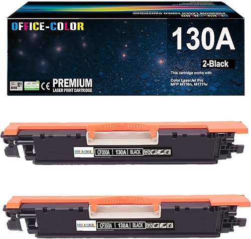 Cartuchos de tóner negro 130A m177fw de repuesto para HP 130A CF350A funciona con HP Color Laserjet Pro MFP M177fw, tinta de impresora M176n disponible en Yaxa Colombia