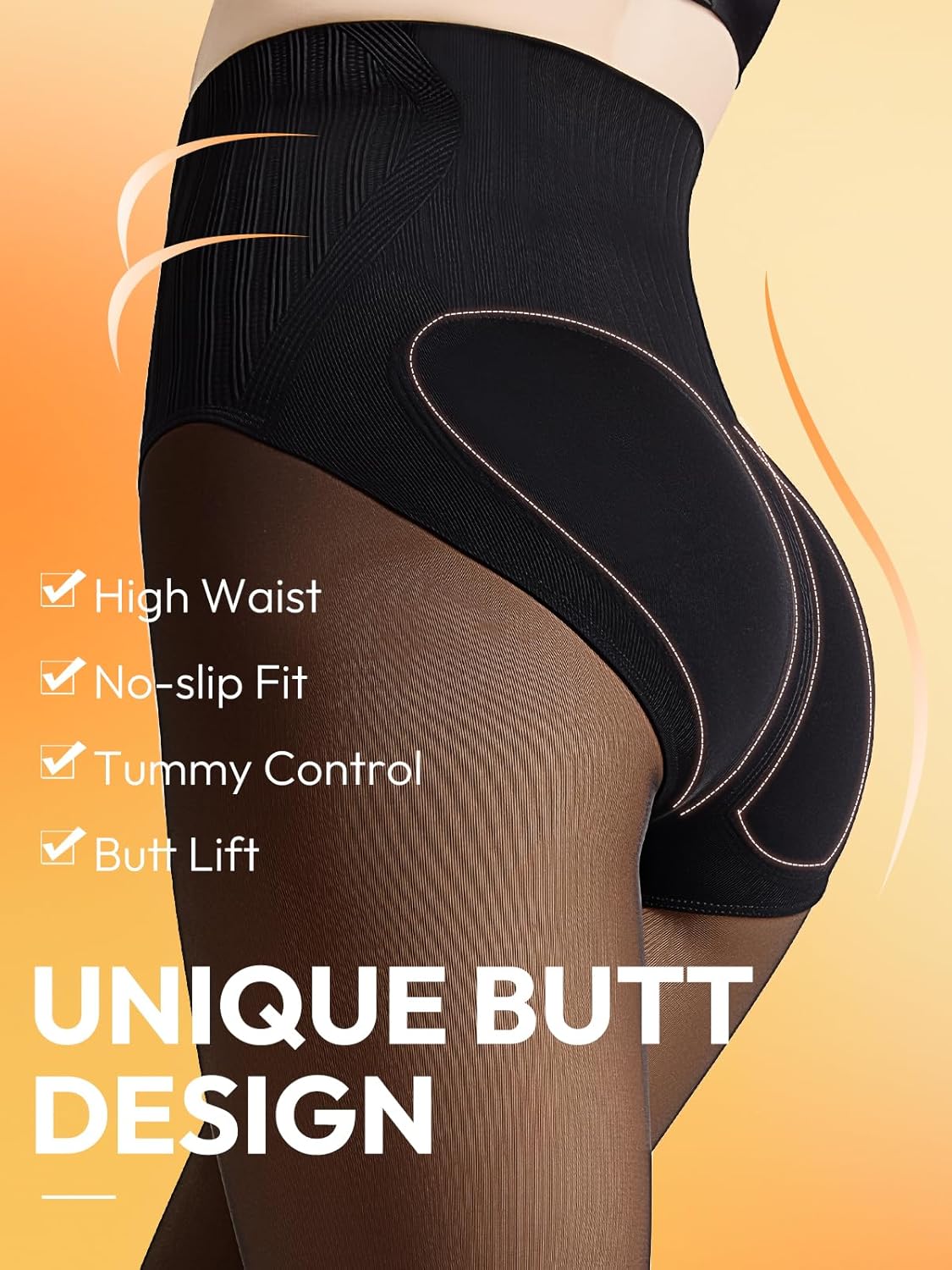 Womens Fleece Lined Tights Control Top Triangle Crotch Thermal Leggings Fake Translucent Warm Stockings