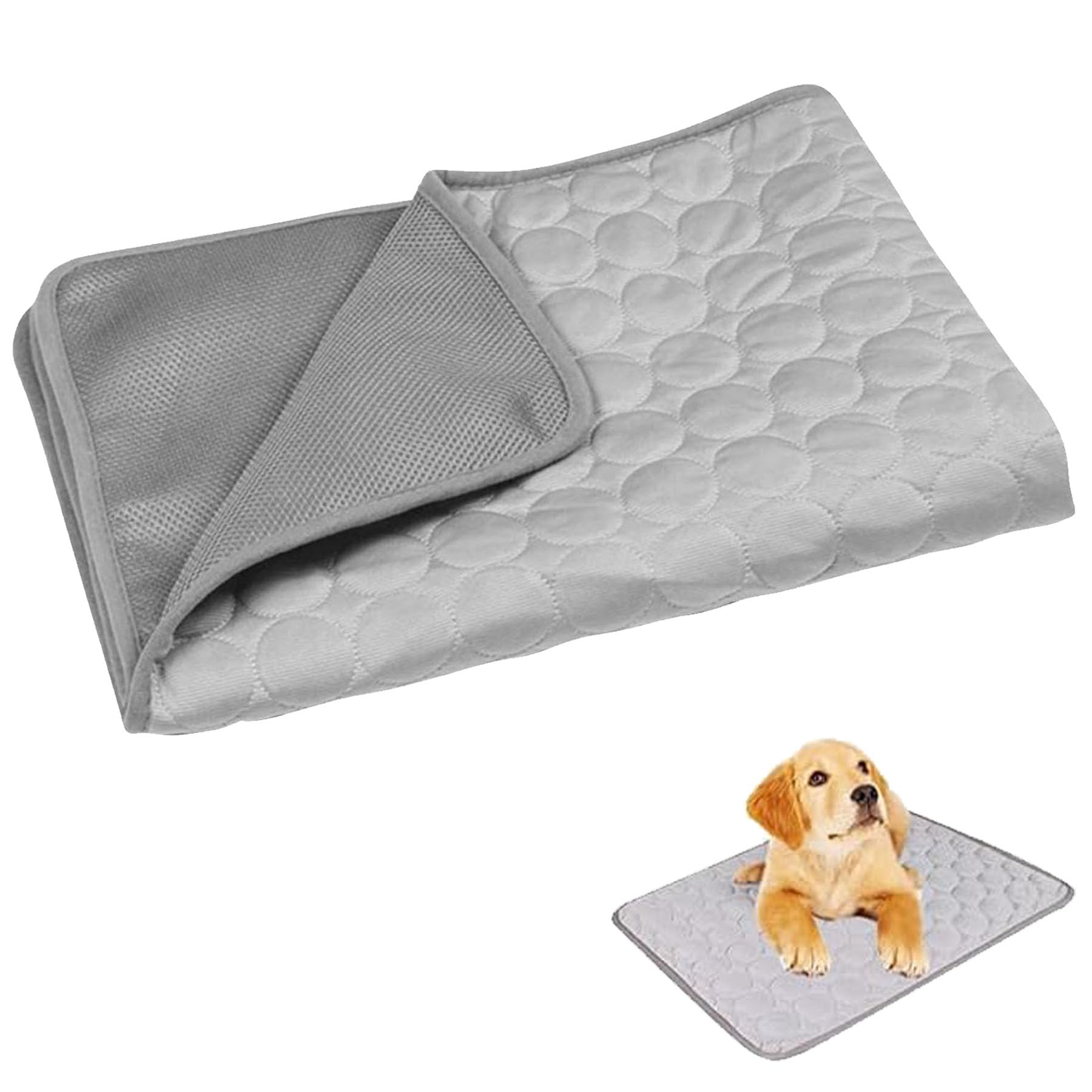 JORCEDI Large Dog Cooling Mat, Non-Toxic Anti-Scratch Waterproof Cool Blanket for Dogs and Cats, Self Cooling Pad, No Water or Electricity Needed, Ideal for Multi-Pet Families (S（50 * 40cm）)