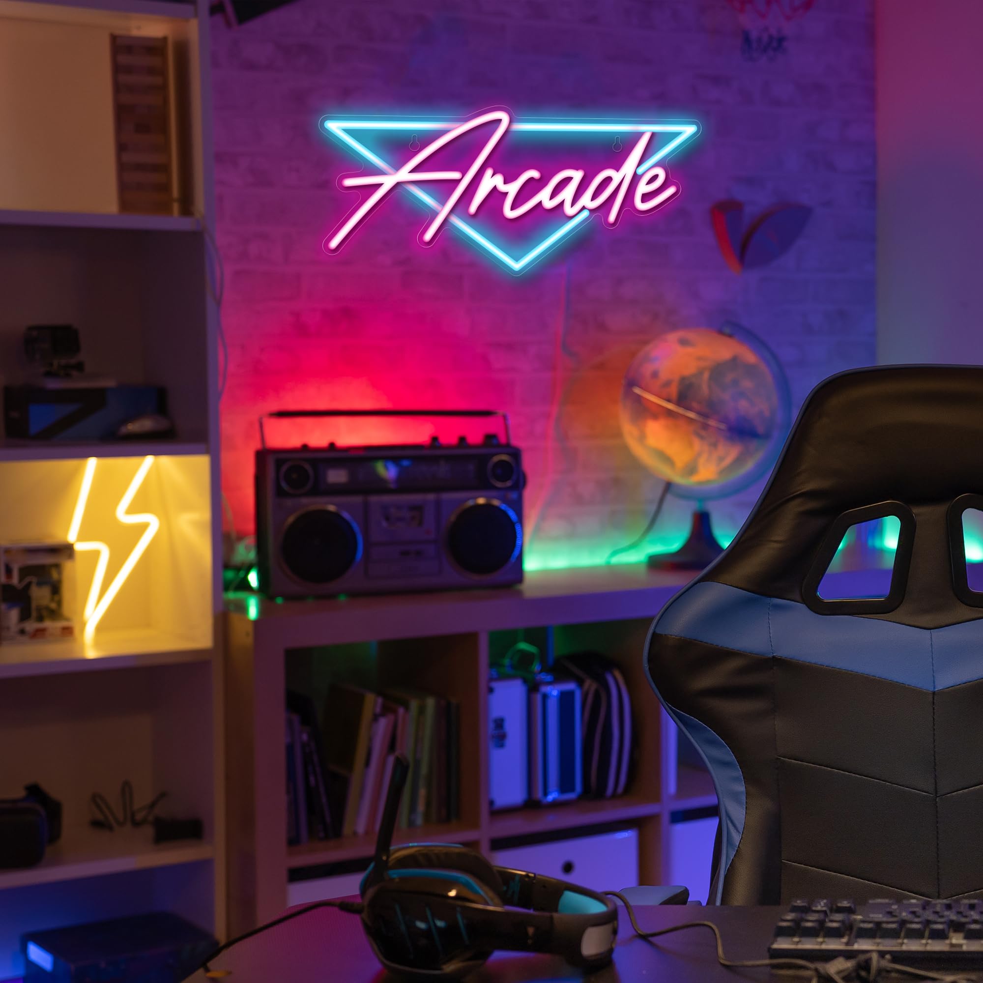 Kavaas Arcade Neon Sign, LED Arcade Signs for Arcade Room Decor