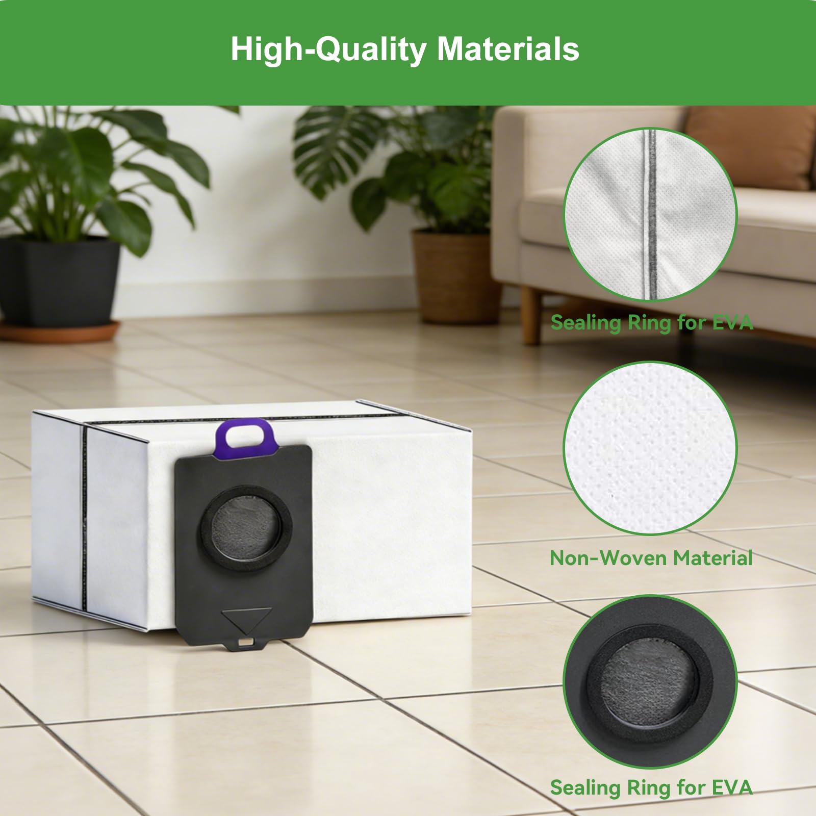 WAIKAS 14 sacchetti per aspirapolvere Narwal Flow, Freo Z10, Freo Z Ultra, Freo Z10 Ultra, Freo X10 Pro Robot Vacuum, sacchetti usa e getta con grande capacità come pezzi di ricambio/accessori