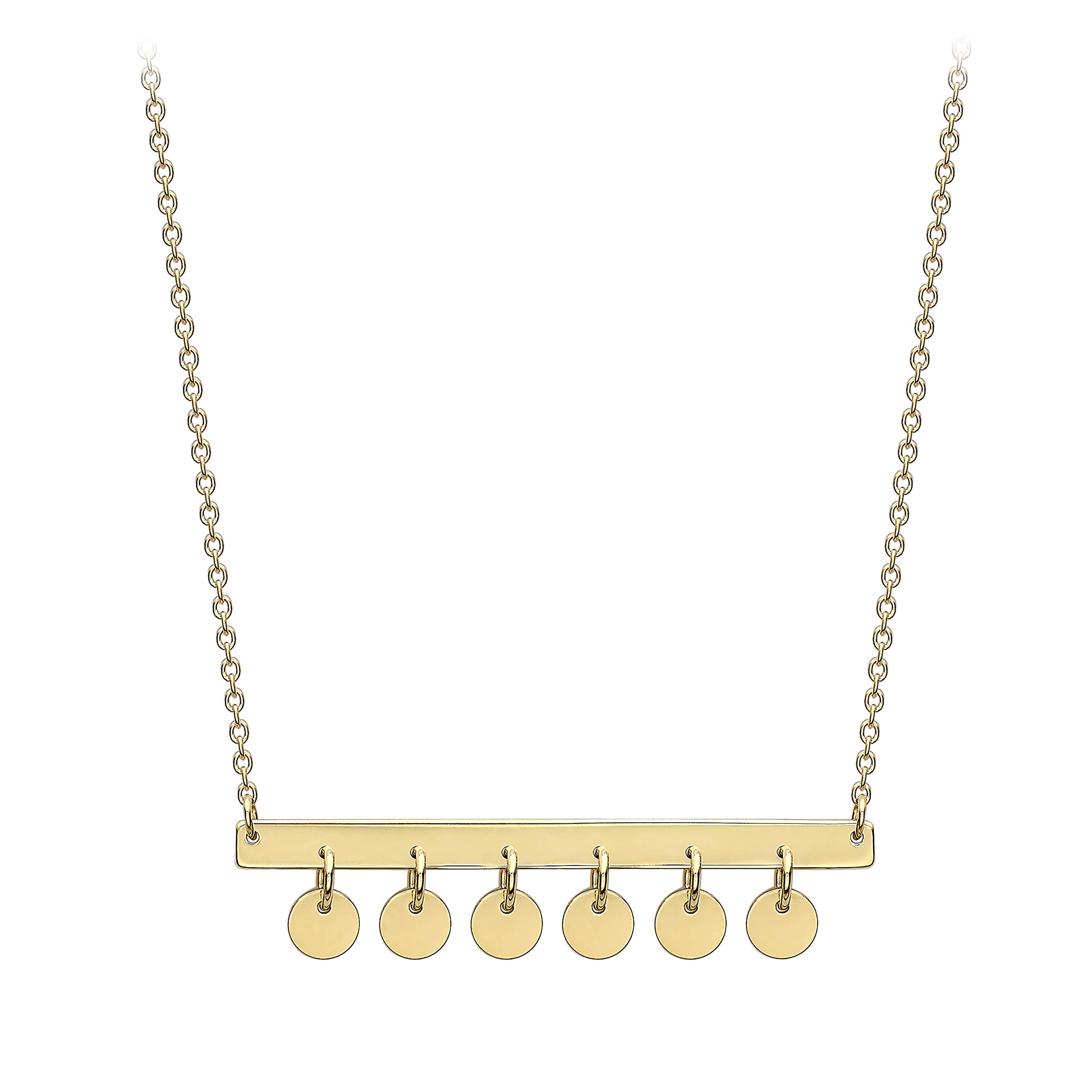 Collana Oro Giallo 9 Carati Con Pendente Disco 15mm – CARISSIMA Gold Collection – Donna (Lunghezza 41/43cm)