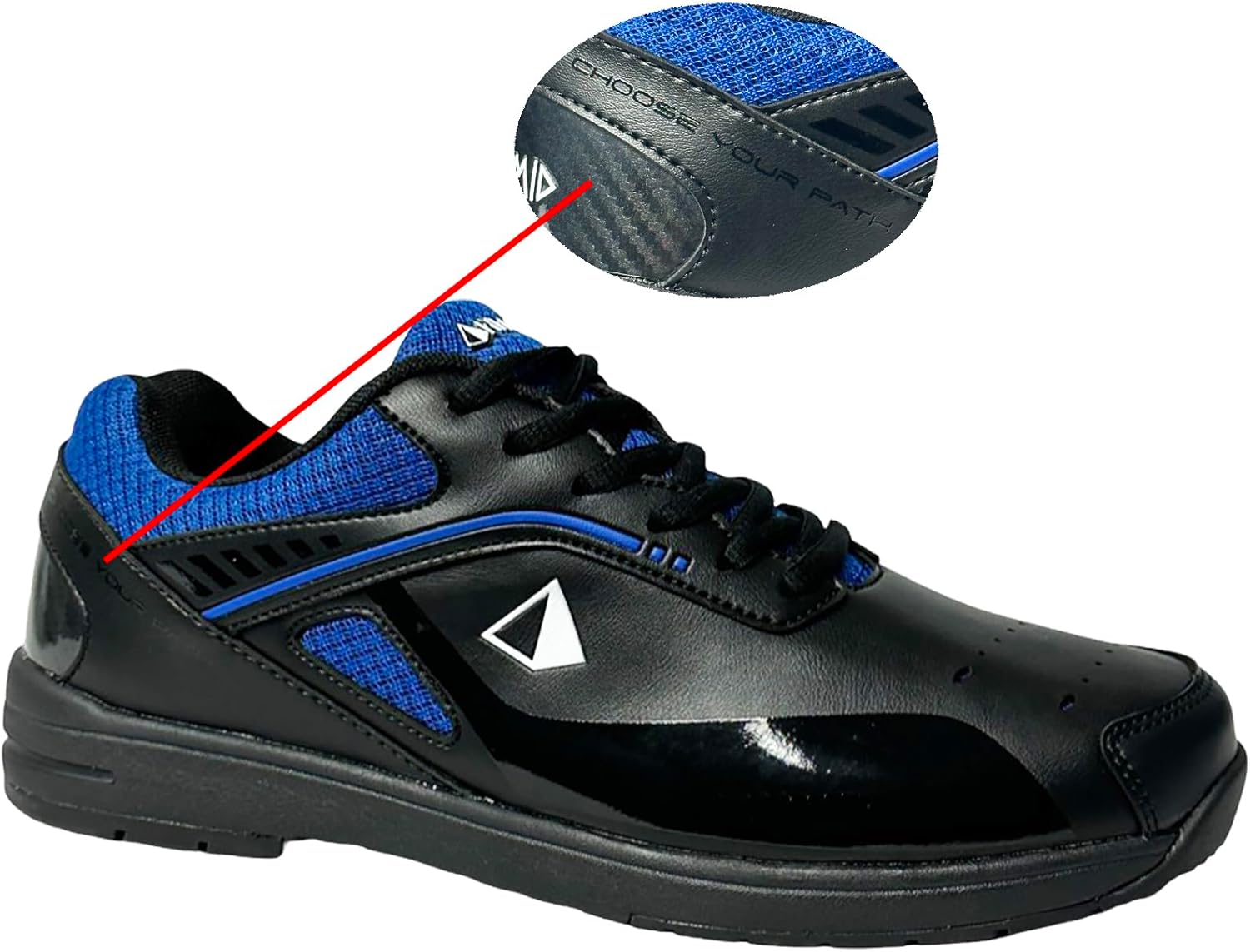 Pyramid Men's Ra Pro Black/Royal Blue Right Handed Bowling Shoes
