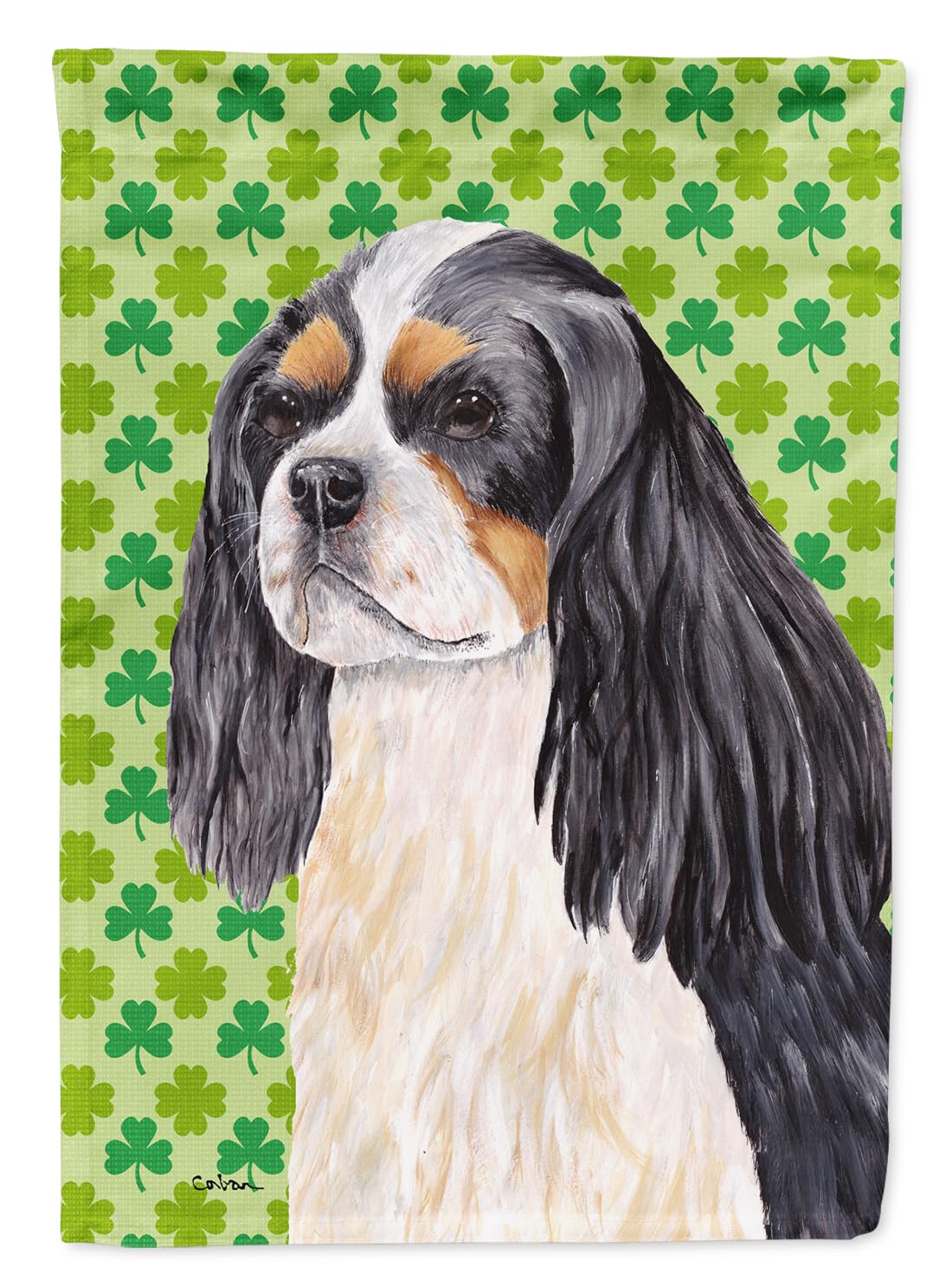 Cavalier King Charles drapeau jardin multicolore décoration Saint Patrick SC9311GF
