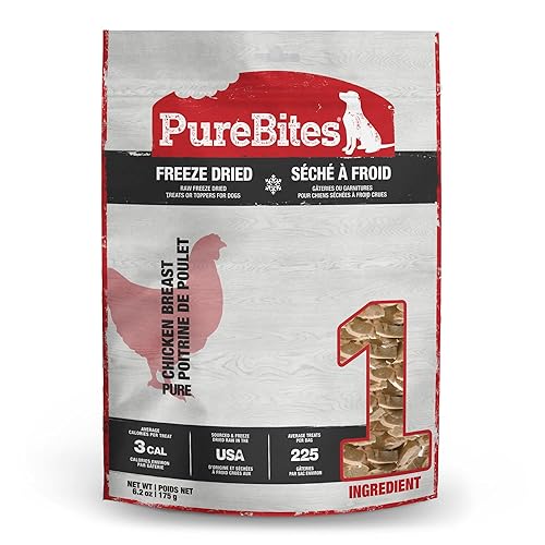 PureBites Chicken Breast Freeze Dried Dog Treats, 1 Ingredient, Made