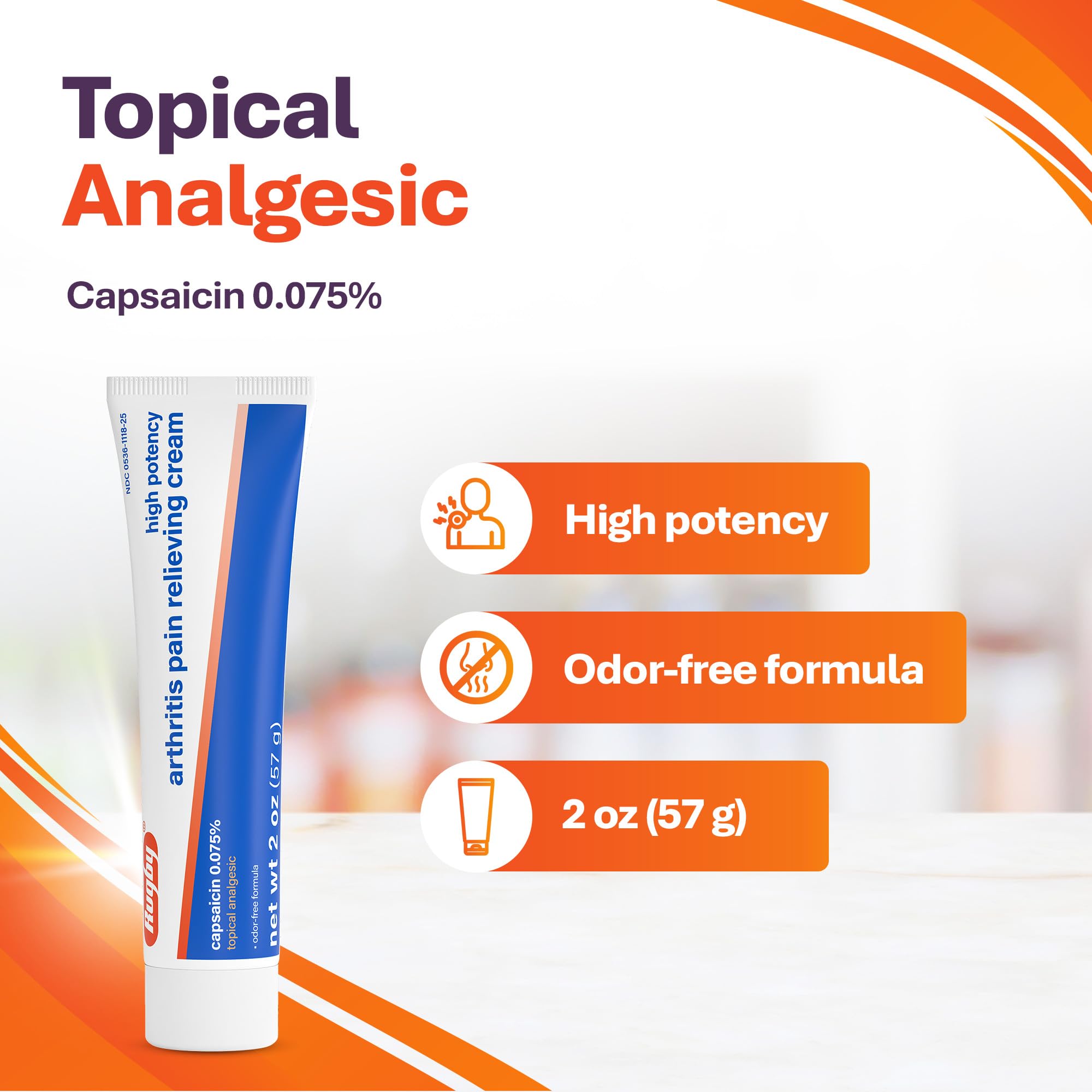 Rugby High Potency Arthritis Pain Relief Cream, Capsaicin 0.075%, 2oz, 1Pk — Amazon image 4