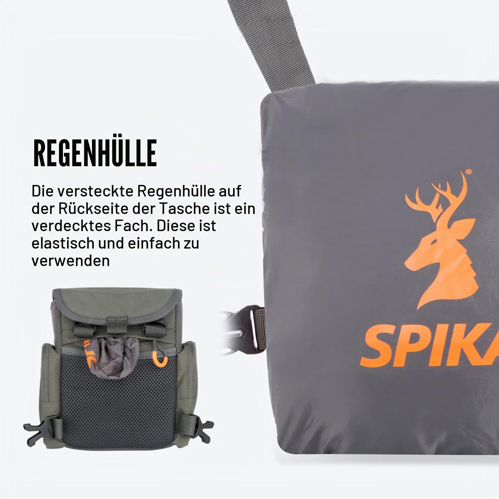 SPIKA Binocular Harness Chest Pack, Bino Case with Rangefinder Waterproof Pouch for Hunting