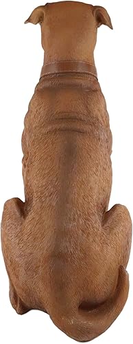 Miniatura 6 de Ebros Gift Estatua de perro Lifelike Pet Pal American Pit Bull de 13 pulgadas de alto con collar de cascabel y letrero de felicitación como puerta