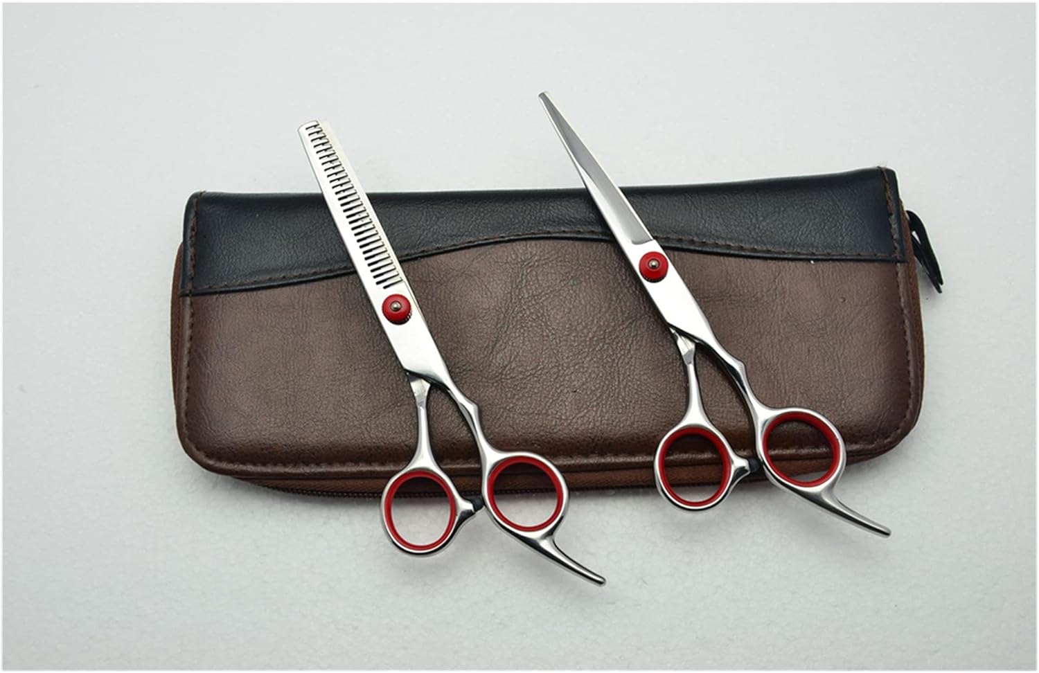 Red Screw Shears, thinning Shears,Hair Scissors, Hair Scissors (Cutting Plus Box) (Cutting Plus Box)