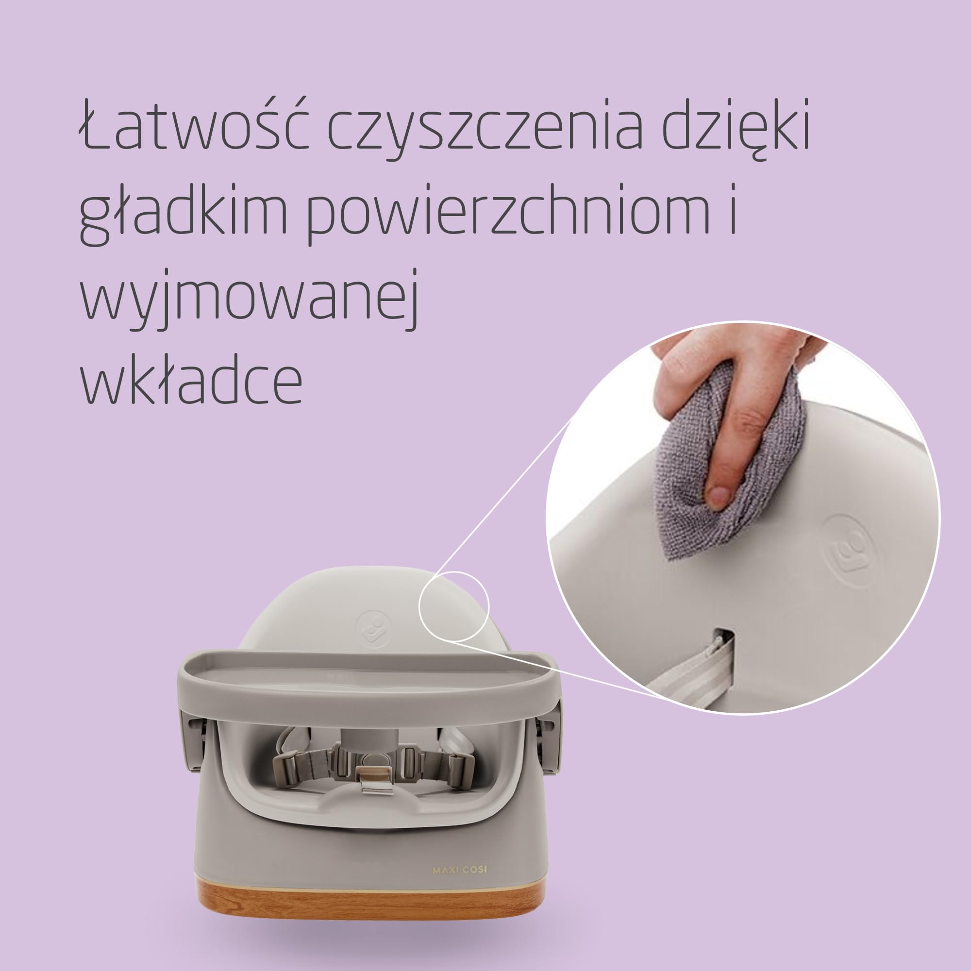 Maxi-Cosi Jay Fotelik Podwyższający i Krzesełko do Karmienia dla Niemowląt 2 w 1, 6 Mies. - 3 Lata, 9-15 kg, Fotelik Podwyższający, Regulowana Tacka, Łatwe Czyszczenie, Kompaktowy, Elegance Beige