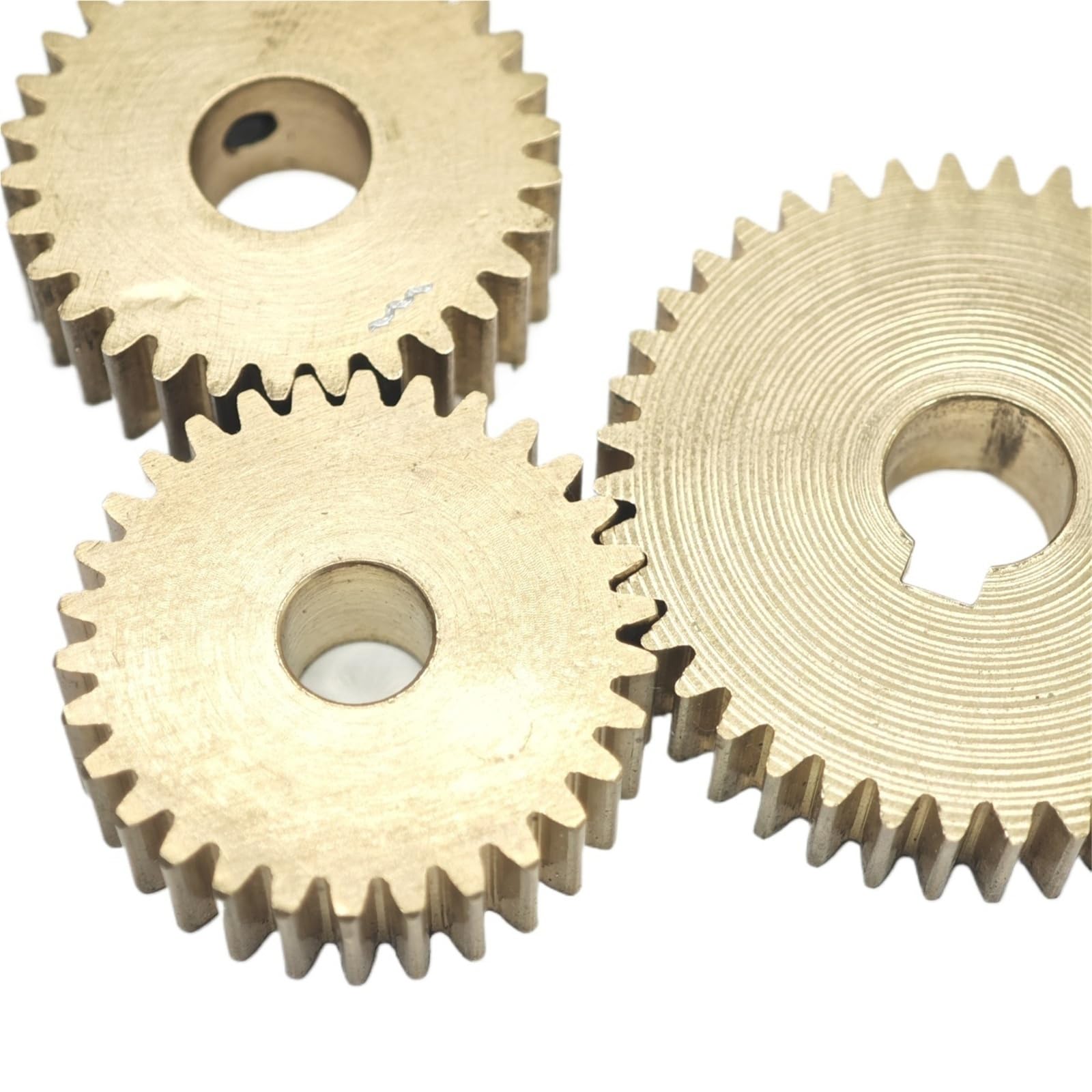 Zahnrad, Ritzel, Motorritzel, 0,6 Modul, 100 Zähne, Messing-Stirnrad, 61,2 mm Durchmesser, 5 dicke gerade, flaches, zylindrische Getriebewellen-Hardware(4mm bore)