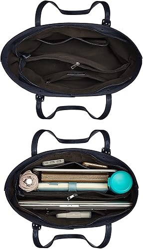 Miniatura 7 de Bolso de hombro para mujer S-ZONE, de estilo clásico y cuero, versión mejorada.