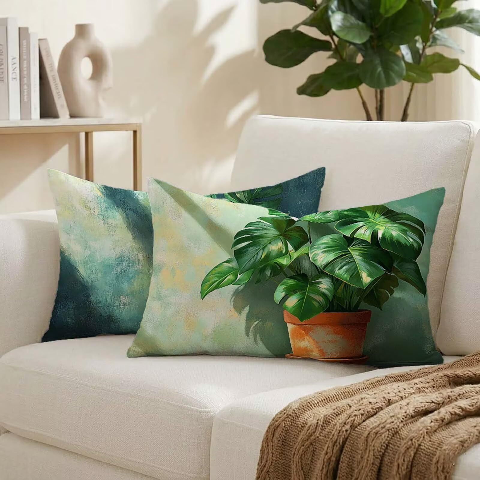 Coussin extérieur imperméable vert 50x80 idéal pour vos soirées d'été sur la terrasse