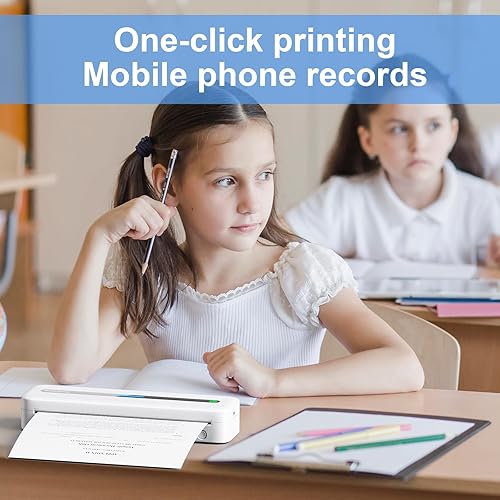 Vista 33 de Phomemo Papel adhesivo térmico blanco de 4.213 in, compatible con impresora de bolsillo inalámbrica Phomemo M04S/M04AS, texto negro, 3 rollos