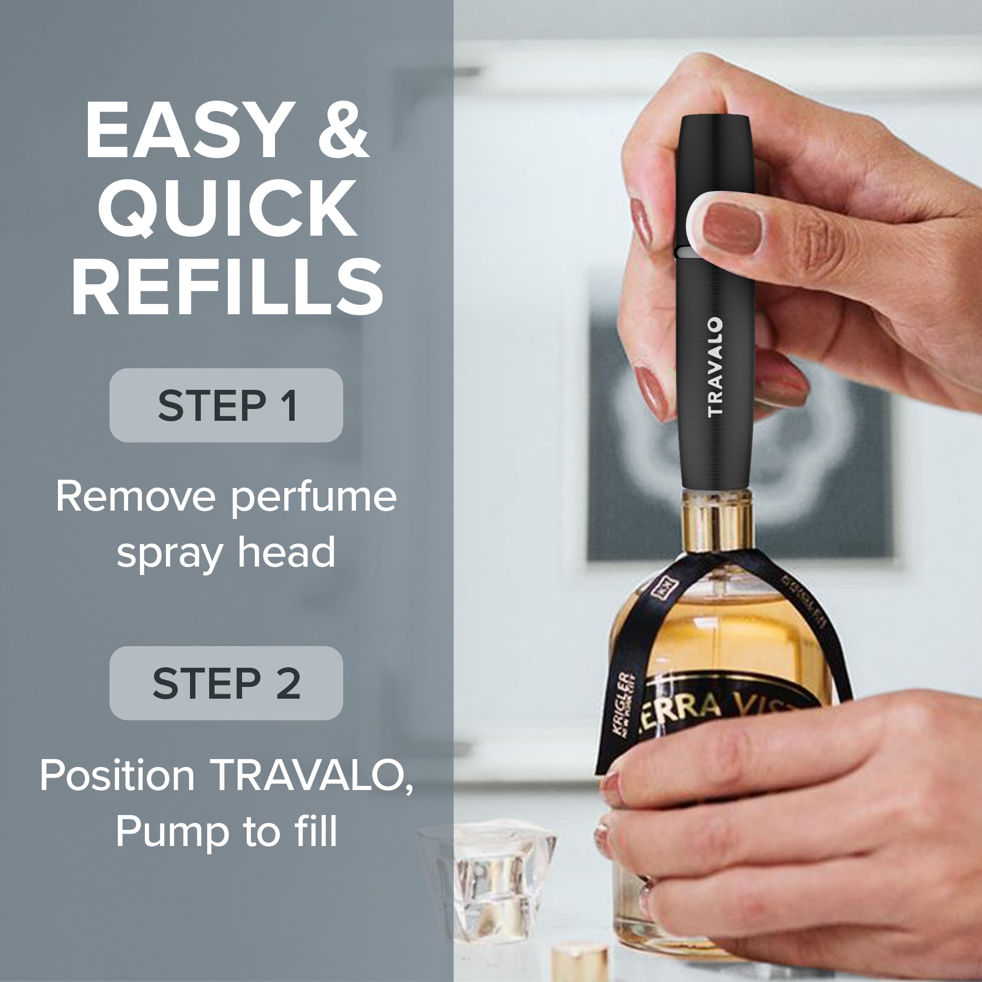 Amazon.com : Travalo Lux Perfume Atomizer Gift Set Black & Gold