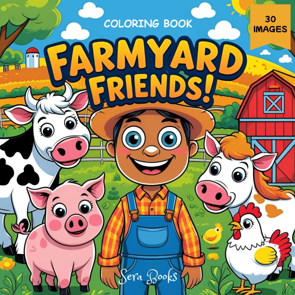 Farmyard Friends: Coloring Book (Little Cozy Colors)