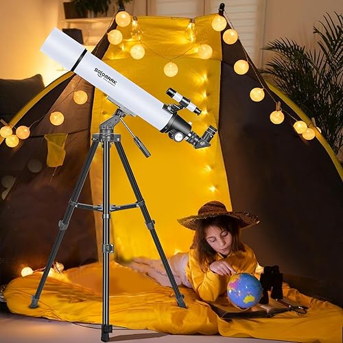 Miniatura 7 de Telescopio para adultos de alta potencia, 3.150 in de apertura 35.433 in telescopio refractor profesional para adultos y principiantes, telescopio