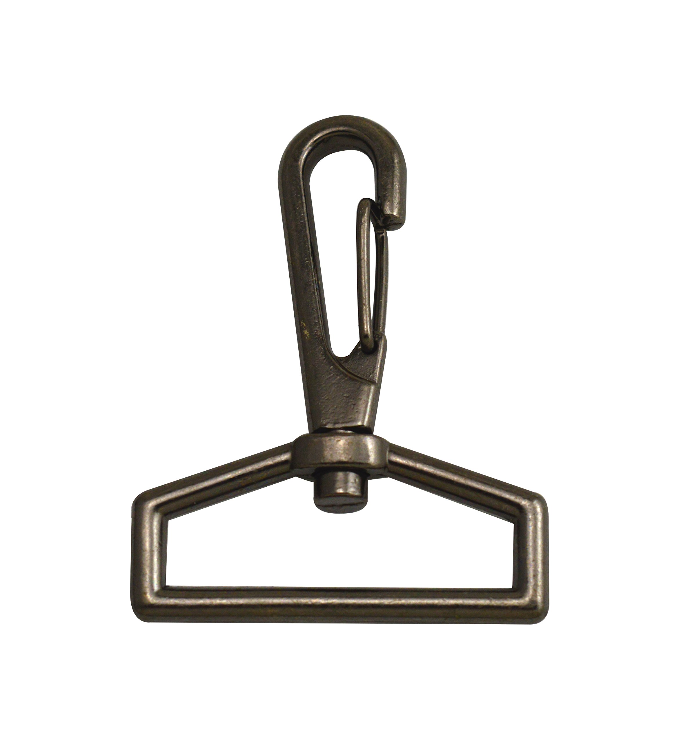 Wuuycoky 1.5" Inner Diameter D Ring Gun Color Lobster Clasps Swivel Snap Hooks Pack of 6