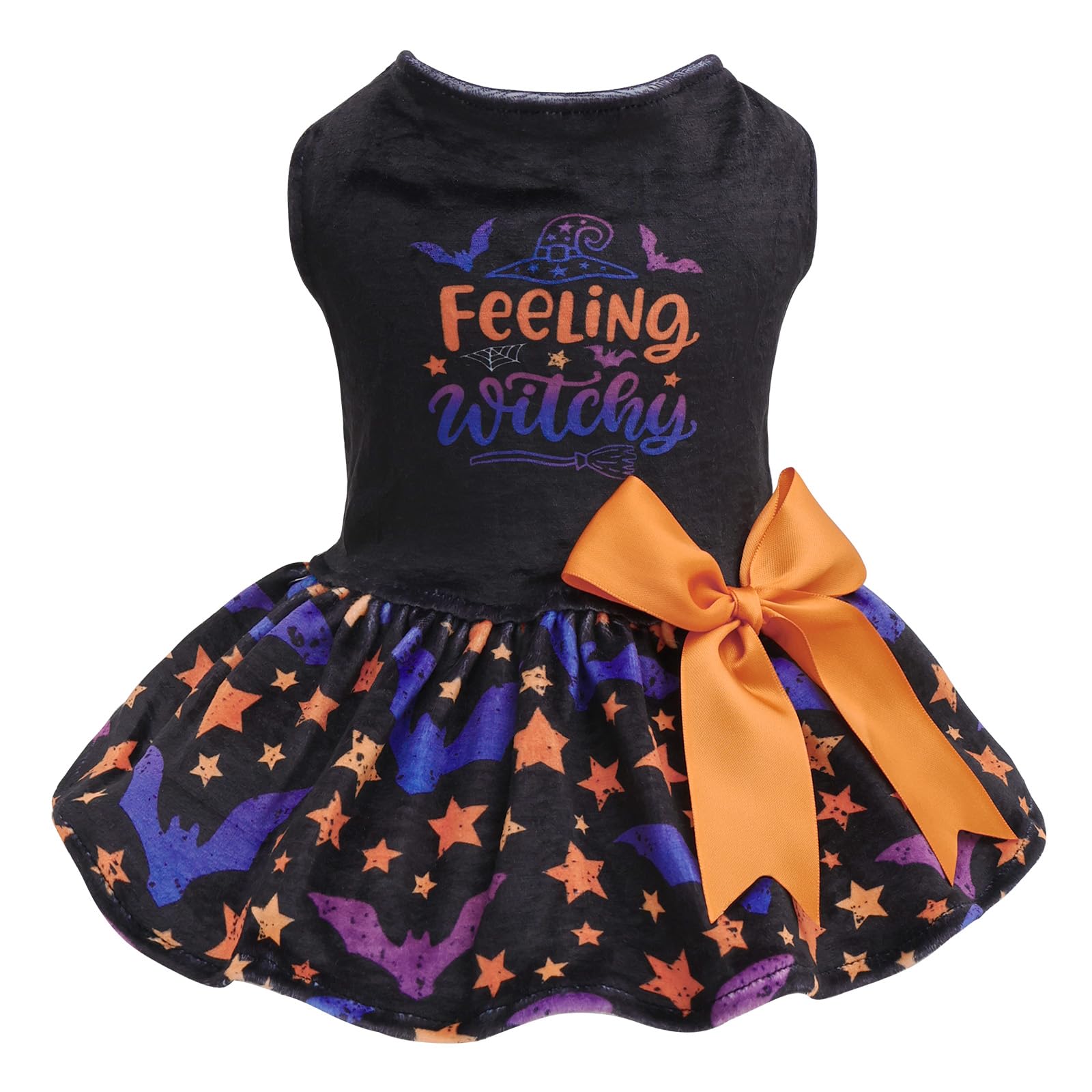 Robe d'Halloween pour petit chien en velours élégant NCVA16XXS-D