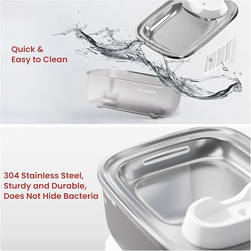 Miniatura 8 de PET Marvel Fuente de agua inalámbrica para perros grandes, dispensador automático grande de agua para mascotas de 7 L1.8 galones230 onzas