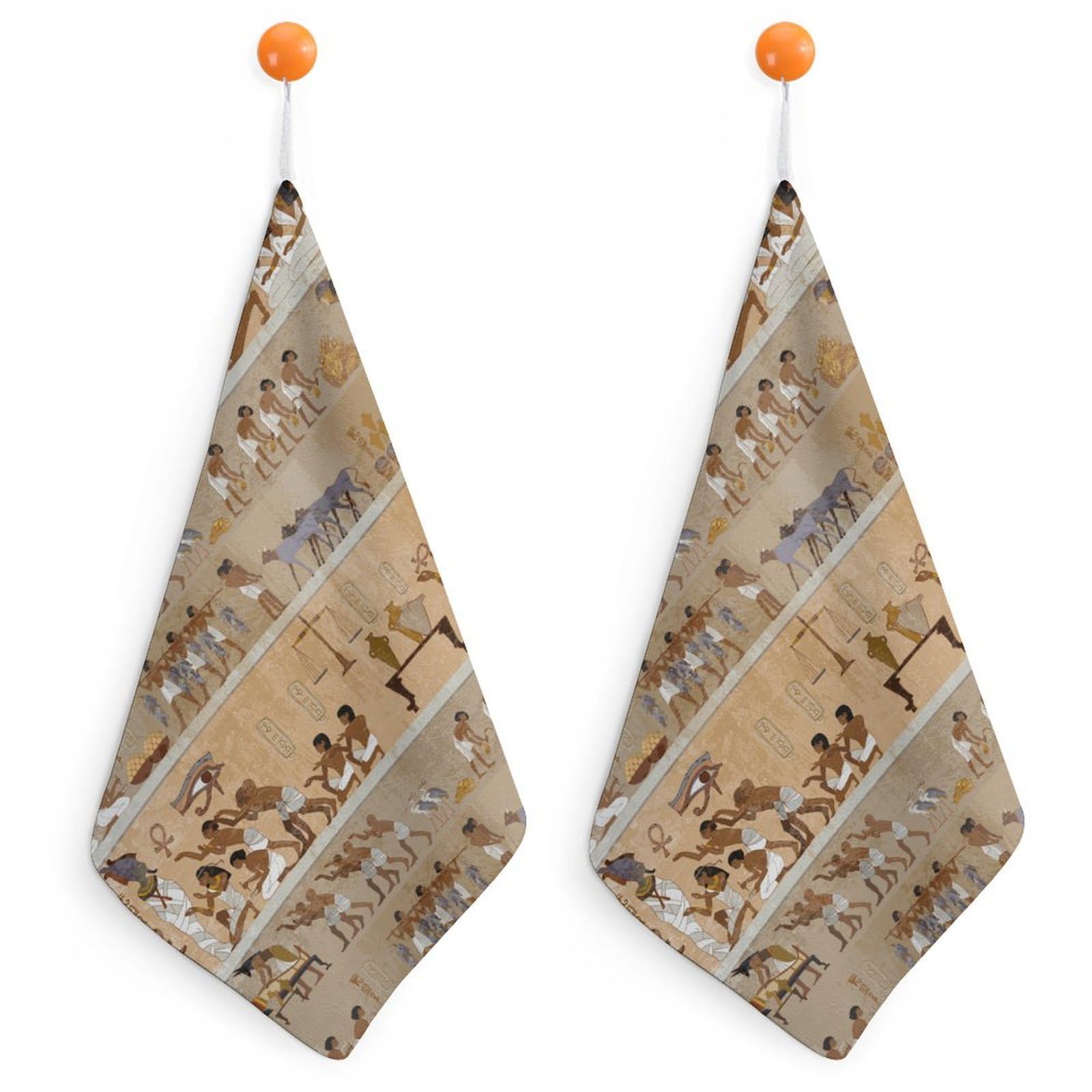 CGSBNGHA Ancient Egypt Frescoes Hand Towel Hanging Face Towels Cleaning Cloths Handkerchief for Bathroom Kitchen