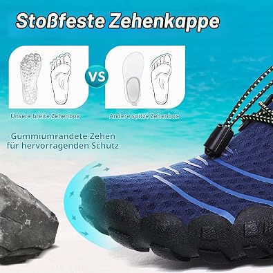Water Shoes Bathing Shoes for Women and Men Beach Shoes Quick Drying Drainage Holes Beach Swimming Shoes Sea Shoes Surf Shoes Pool Shoes Unisex Barefoot Shoes for Kayaking Gym 36-46 EU