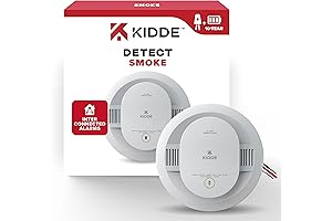 Kidde Hardwired Smoke Detector with Lithium Battery Backup and Warning Indicators: Safeguard...