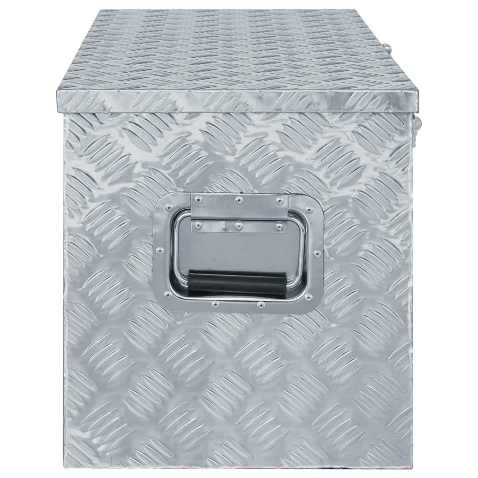 Kavolet Aluminiumkiste, Aluminium Werkzeugbox 110,5×38,5×40 cm, Transportbox Werkzeugkoffer Werkzeugkiste Werkzeugbox Alukiste Kiste Alubox, abschließbar, Silbern