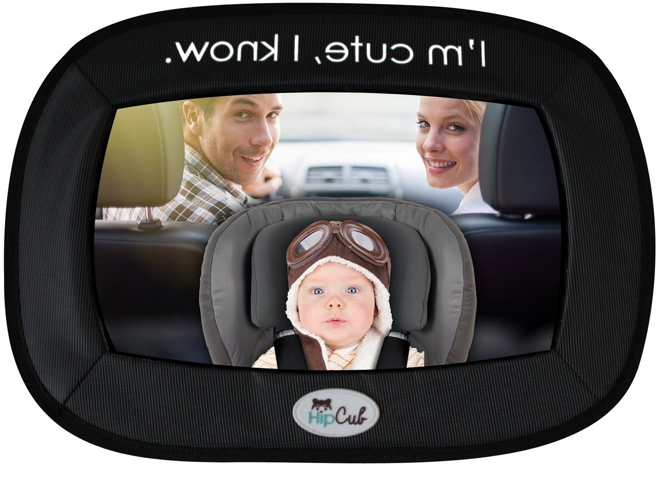 Baby Car Mirror By Hip Cub - Largest Backseat Mirror for Best Infant View!