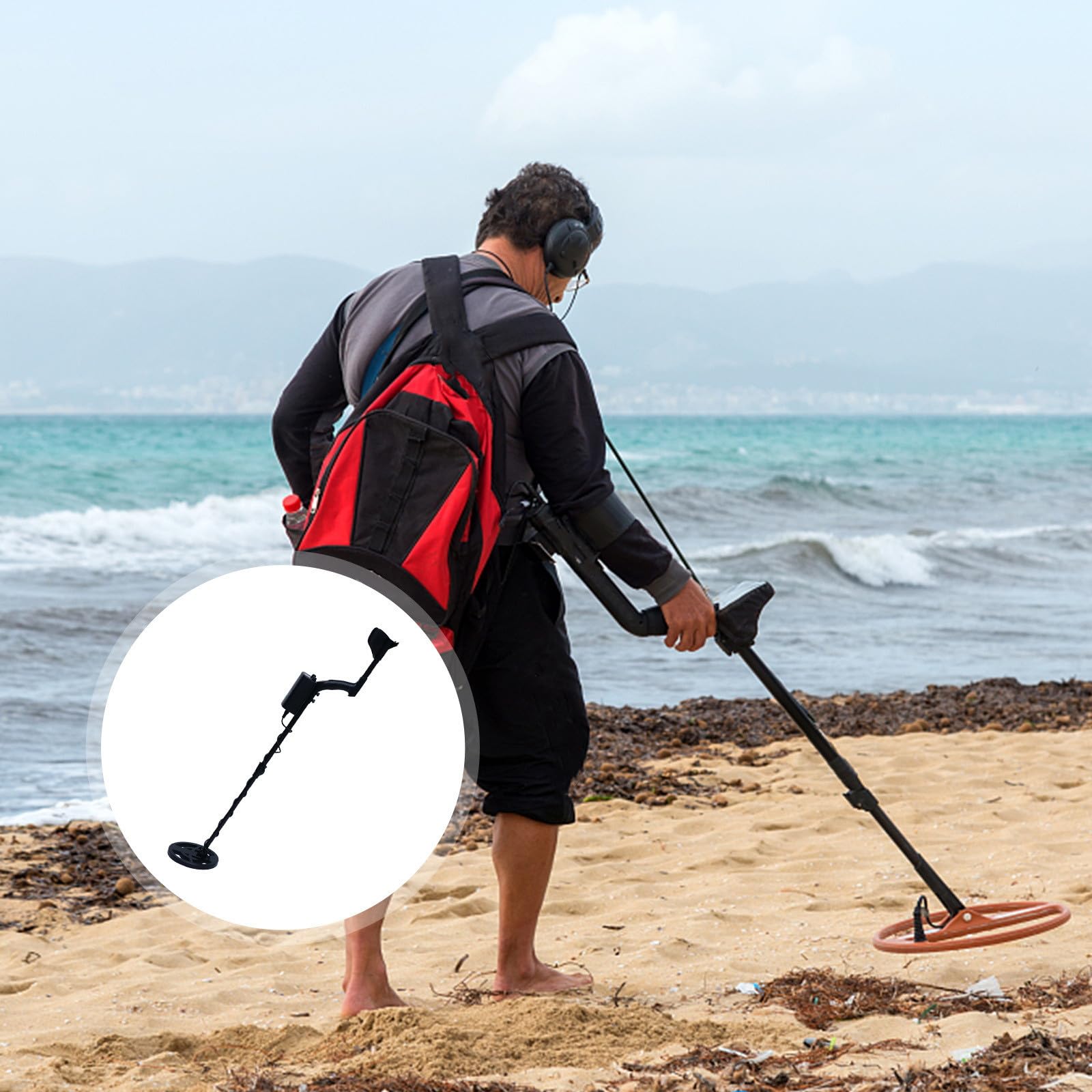 Metal Detector Portatile Professionale Gt6500, Nero, Alta Precisione