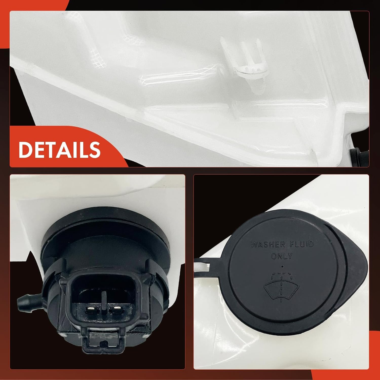 A-Premium Windshield Washer Reservoir Compatible with Select Toyota Models - Prius 2004-2005, with (Washer Pump/Cap/Hose) - Replace# 8531547050