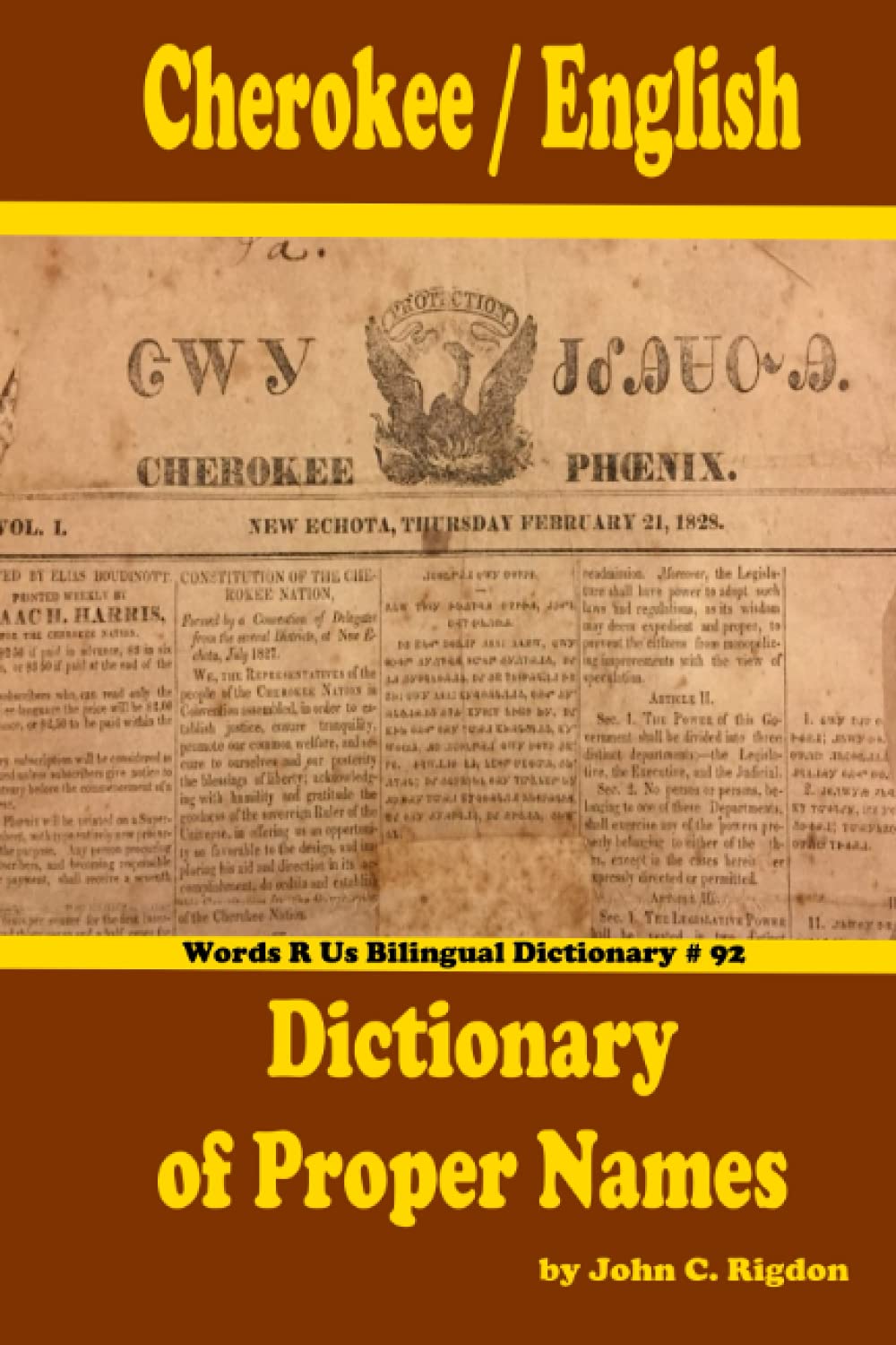 Cherokee / English Dictionary of Proper Names (WordsRUs Bilingual Dictionaries)