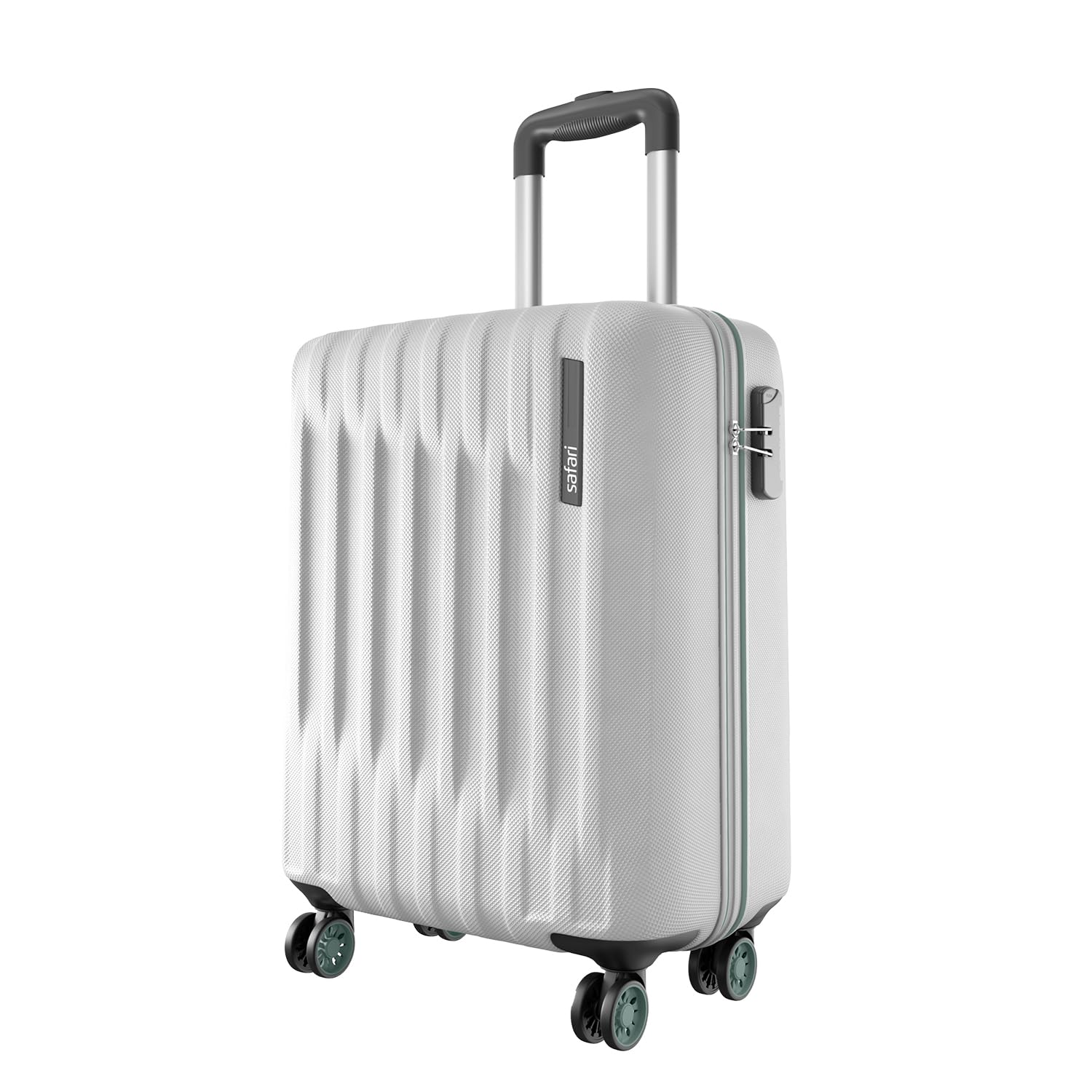 Ray Neo 8 Wheels 55cm Cabin Trolley Bag, Hard Case Polycarbonate, Carry On 360 Degree Wheeling Luggage for Men & Women, Travel Bag, Suitcase for Travel, Trolley Bags for Travel, Cloud Grey