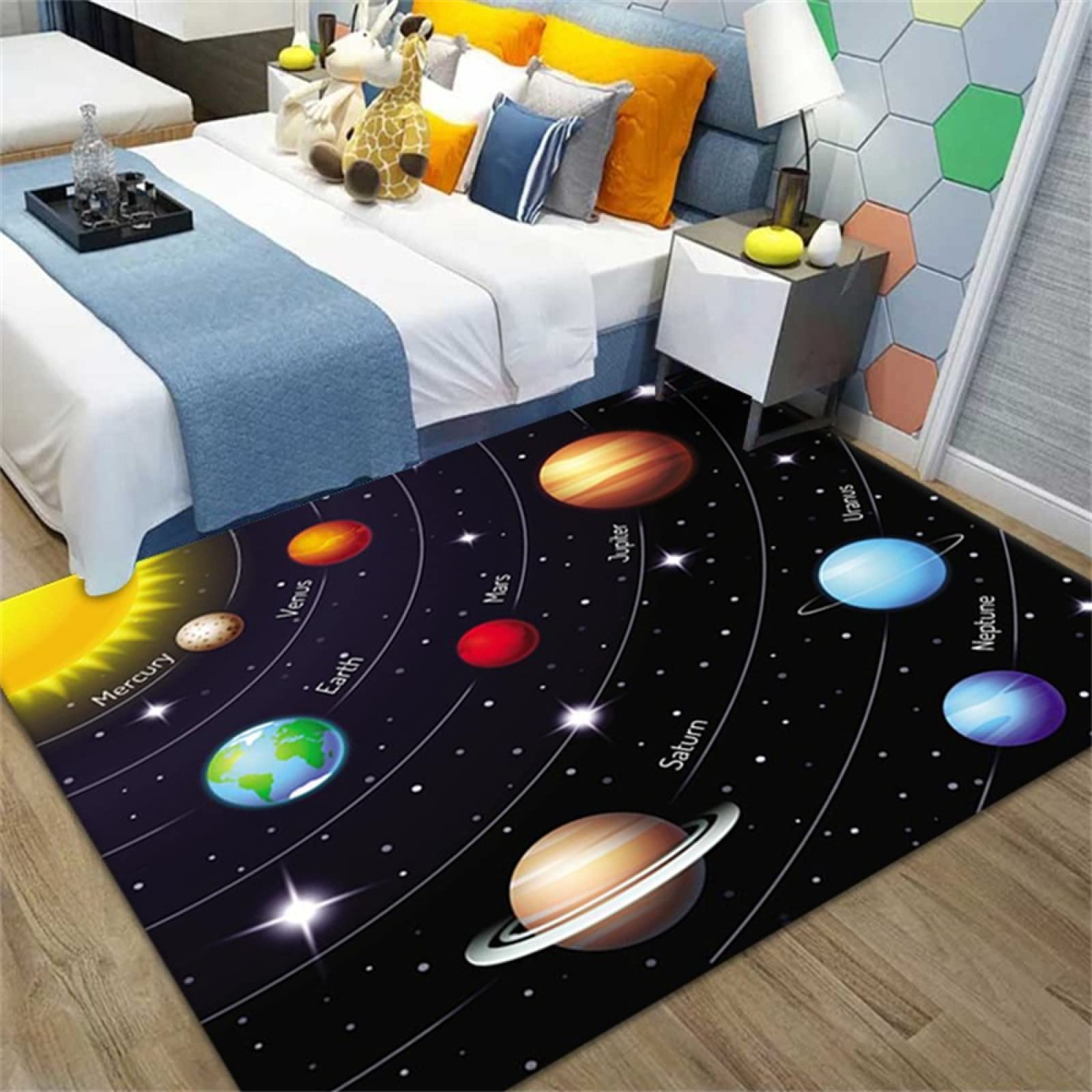 Tapis extérieur de terrasse multicolore 180x250cm idéal pour salon moderne et chambre fille