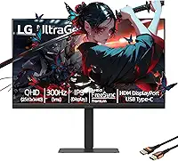 LG Monitor de 27 polegadas | 4K UHD (3840 x 2160) | Nano IPS | 144Hz | AMD FreeSync Premium Pro, Compatibilidade G-SYNC | Suporte ajustável de inclinação/altura/pivô (HDR 600)