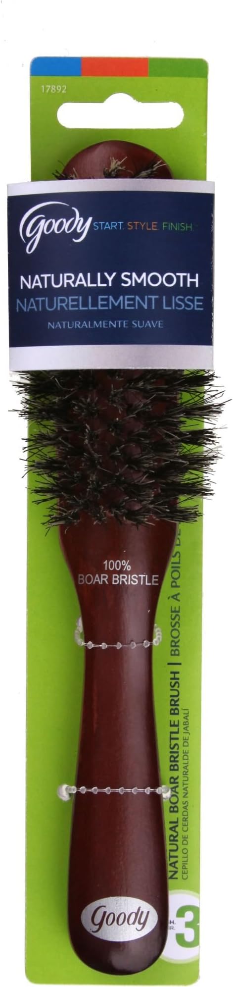 GOODYStyling Essentials Goody Boar Hair Brush, Wood, 1-count (1942247)