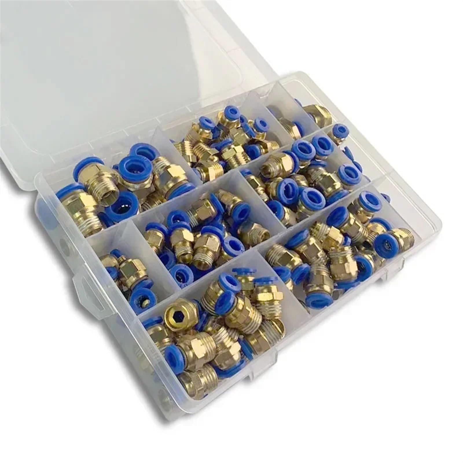 PC6-02 PC8-02 PC10-02 Serie PC conectores de manguera de junta de aire en caja Accesorios neumáticos de tubo Acoplamientos de liberación rápida de empuje 1/4 1/8(C kit (40pcs),5 BOXES)