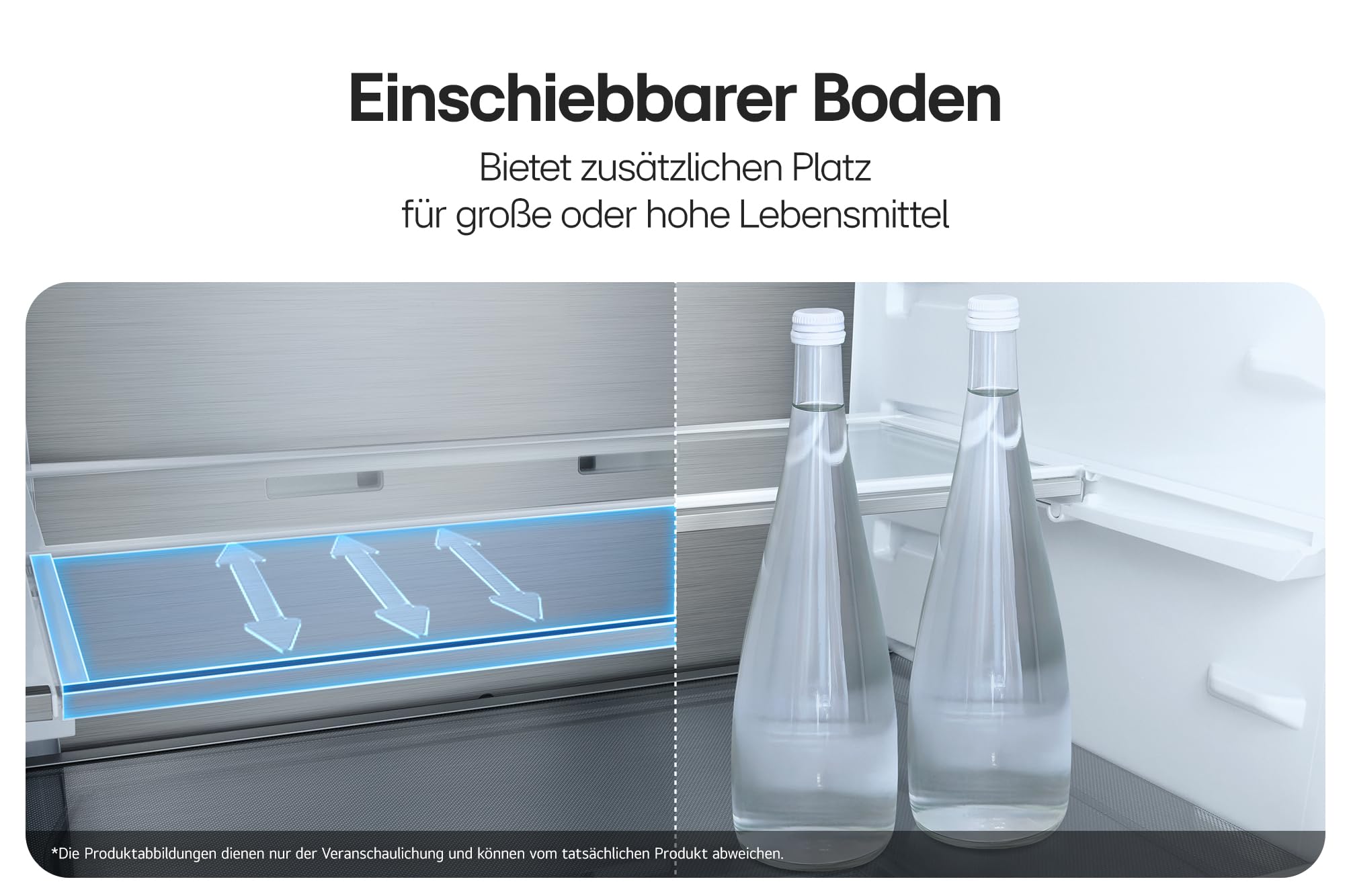 LG GBGW92GCEV Fit&Max Kühl-/Gefrierkombination (465 L, Energieklasse C) vollintegrierbar oder freistehend mit InstaView, FRESHConverter+, Total No Frost, MyBox, Schwarz