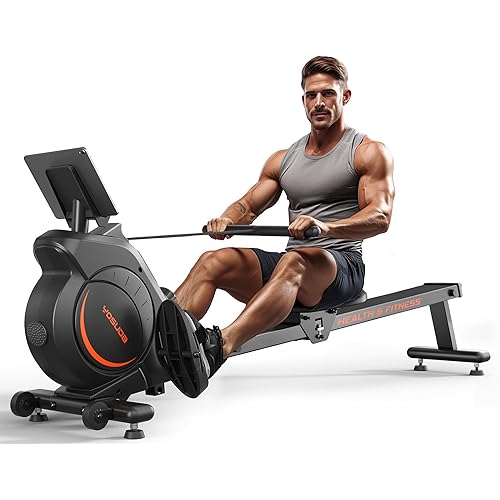 YOSUDA Magnetic/Water Rowing Machine for Home - Rower Machine Use with Bluetooth, App Supported, Rowing Machine for Taller Power Athletes, Comfortable Seat Cushion