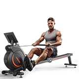 YOSUDA Magnetic&sol;Water Rowing Machine for Home - Rower Machine Use with Bluetooth&comma; App Supported&comma; Rowing Machine for Taller Power Athletes&comma; Comfortable Seat Cushion