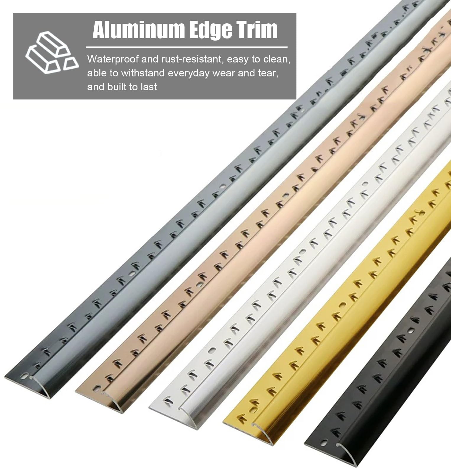 Perfil de Transición para Suelo Protector de Borde de Aleación de Aluminio
