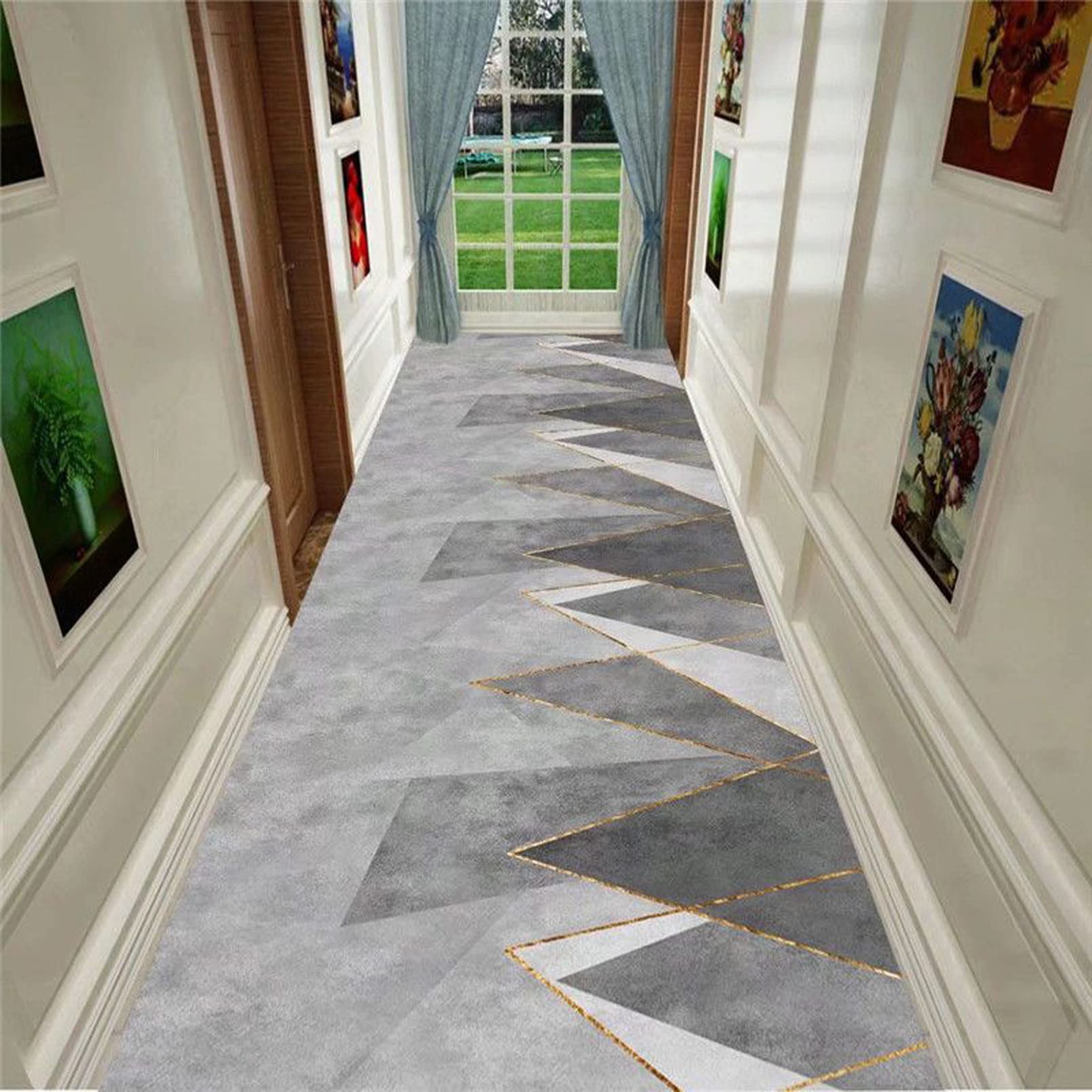 DITANHUO Carpet Runner for Hallway Long Carpet Contemporary Passage Runner Rug for Hallway,1m x 6m