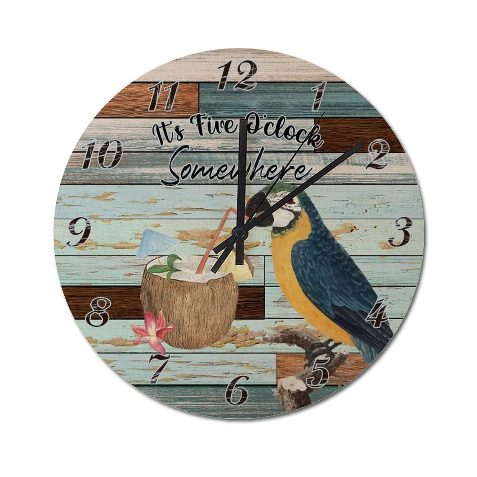 Horloge murale vintage déco intérieure rustique pour salon et bar
