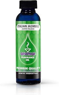 AROMAR Premium Fragrance Oil - Long Lasting Aromatic Scent - Fresh and Revitalizing Aromatherapy for Living Room, Bedroom, and Kitchen Essential Oils - Italian Jasmine - 2oz fl oz Each - Pack of 3