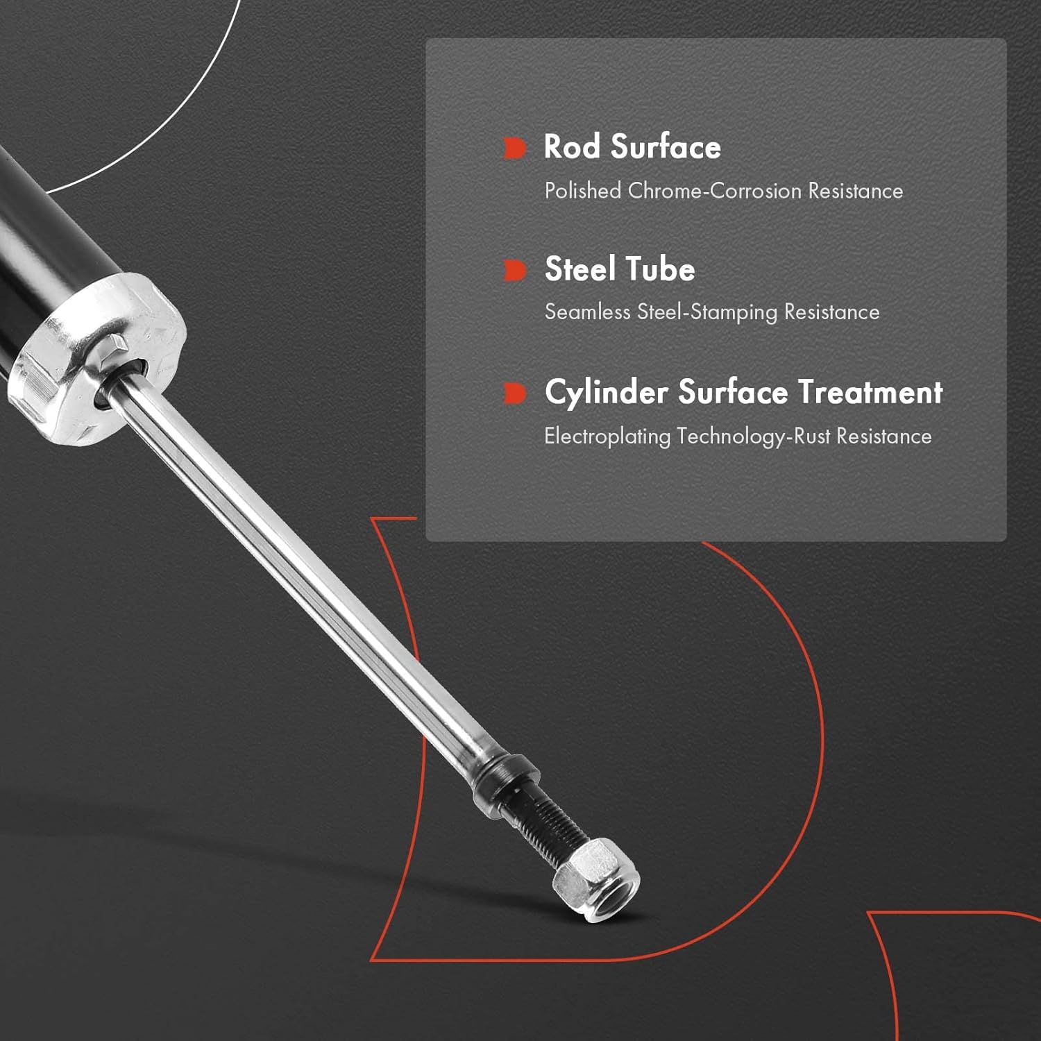 A-Premium Rear Struts Compatible with Lexus LS430 2001-2006, w/o Adjustable Susp - 2x Replacement Suspension Bare Strut Shock without Coil Spring